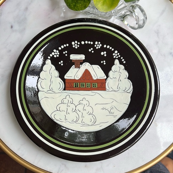 Swiss Pottery Vintage Burkart Handarbeit Wall Plate for Swiss Day Gift - Picture 2 of 5